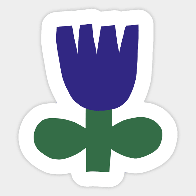 Bold blue flower Sticker by Lisa Jasmin Bauer